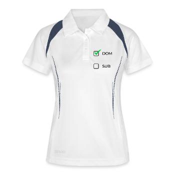 Dom Wahl - Frauen Polo atmungsaktiv - Weiß/Navy - Vorne