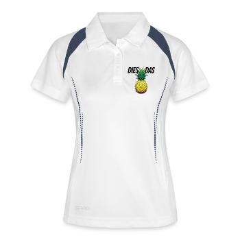 Dies Das Ananas - Frauen Polo atmungsaktiv - Weiß/Navy - Vorne