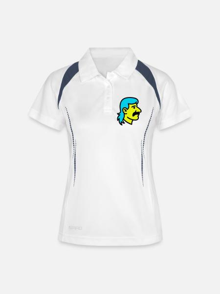 Mullet Man Pop Art - Women's Polo breathable - white/navy
