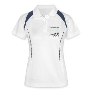 I Am Built For This – Triathlon Motivation Design - Women's Polo breathable - white/navy - Front