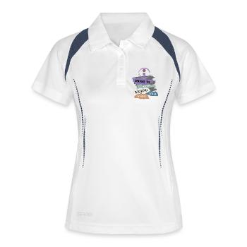 Inspirational Writing Motivation Tapestry - Women's Polo breathable - white/navy - Front