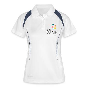 ANNIVERSARY. HAPPY BIRTHDAY. HAPPY BIRTHDAY. - Women's Polo breathable - white/navy - Front