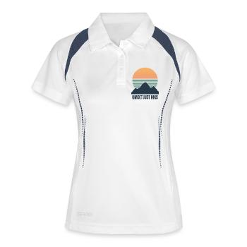 Kmoet just nothing, Dialecte anversois Chemises - Polo respirant Femme - blanc/marine - Devant