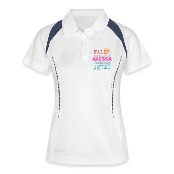 Alessa as a given name - Women's Polo breathable - white/navy - Front