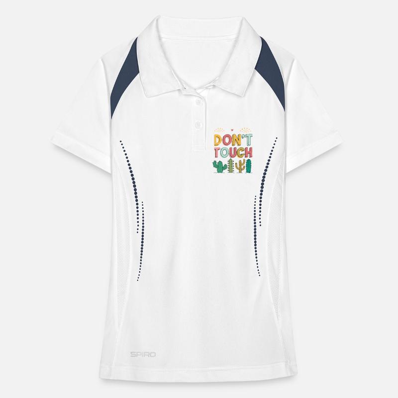 Do Not Touch Pastel Cactus Women's Polo breathable