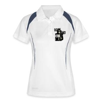 Rolling Monkey Rock - Polo respirant Femme - blanc/marine - Devant