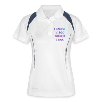 Hardtekk Tekk - Frauen Polo atmungsaktiv - Weiß/Navy - Vorne