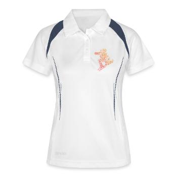 Clear snowboard message - Women's Polo breathable - white/navy - Front