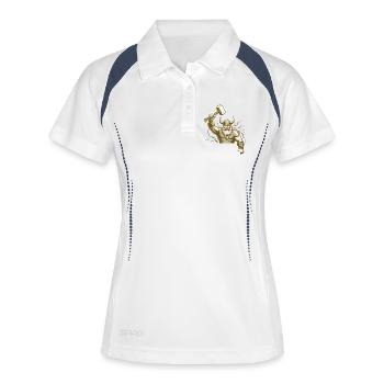 Légende viking viking marin Odin Raven Fighter - Polo respirant Femme - blanc/marine - Devant