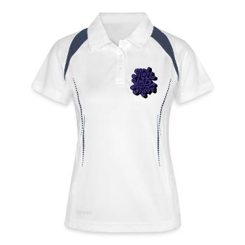 Passe à l’action - Polo respirant Femme - blanc/marine - Devant