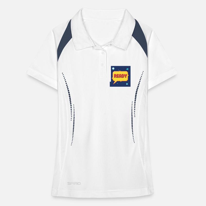 Ready Pixel Speech Bubble in Space Women's Polo breathable