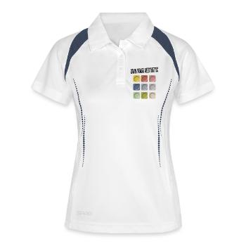 Own Your Aesthetic – Be Yourself - Women's Polo breathable - white/navy - Front