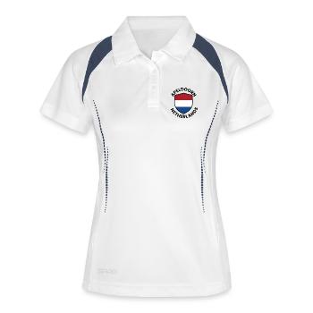 Apeldoorn Shield, Niederlande - Frauen Polo atmungsaktiv - Weiß/Navy - Vorne