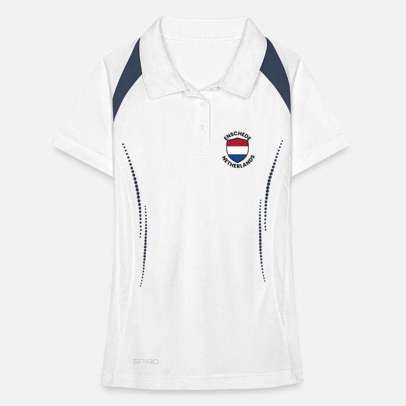 Dutch Shield Emblem Flag Women's Polo breathable