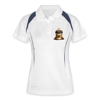 Coffee Art Mug - Women's Polo breathable - white/navy - Front
