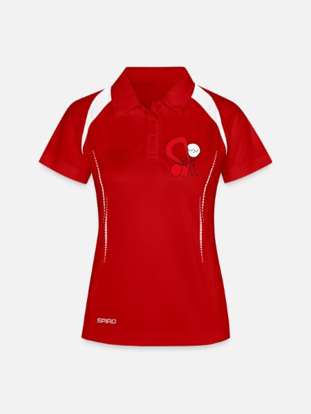 Cuddle Red Music Note - Women's Polo breathable - white/navy