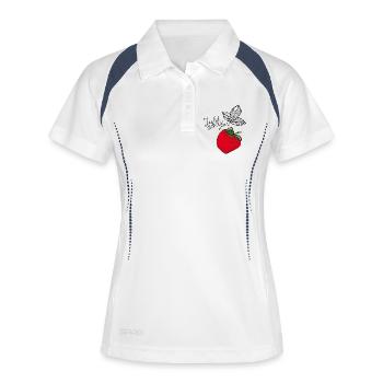 Temps de la fraise - Polo respirant Femme - blanc/marine - Devant