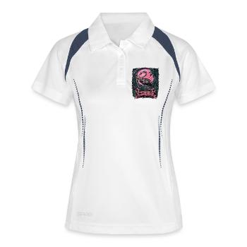 Neon Flamingo Skeleton in Jungle - Women's Polo breathable - white/navy - Front