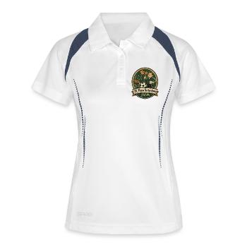 FC Papa Seitenlinie - Frauen Polo atmungsaktiv - Weiß/Navy - Vorne