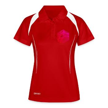 Conception du sport de pickleball pour les amateurs de pickleball - Polo respirant Femme - blanc/marine - Devant