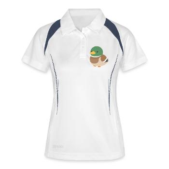 Duck  - Women's Polo breathable - white/navy - Front