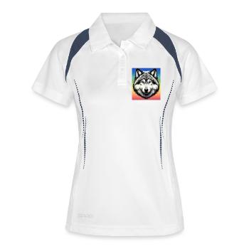 Wolf - Women's Polo breathable - white/navy - Front