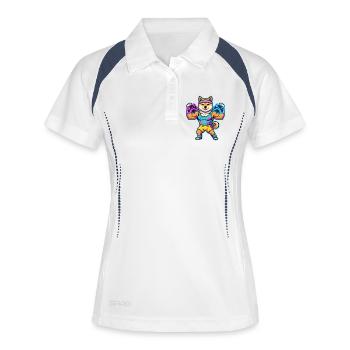 Gym Gamer Shiba Inu Dog Retro - Women's Polo breathable - white/navy - Front
