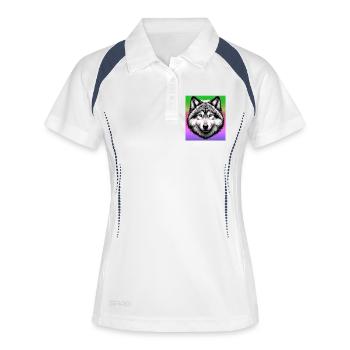 Loup - Polo respirant Femme - blanc/marine - Devant