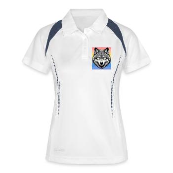 Wolf - Women's Polo breathable - white/navy - Front
