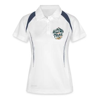 Find Me On The Trail Mountain Forest - Women's Polo breathable - white/navy - Front