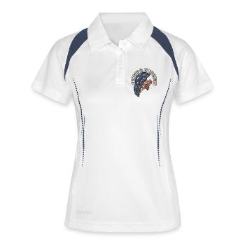Climbing Sports Meditation Women - Frauen Polo atmungsaktiv - Weiß/Navy - Vorne