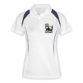Crazy Ferret Nope Saying - Women's Polo breathable - white/navy - Front