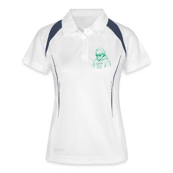 Sapere Aude ! Vert - Polo respirant Femme - blanc/marine - Devant