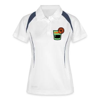 Cocktail Glass Logo - Women's Polo breathable - white/navy - Front