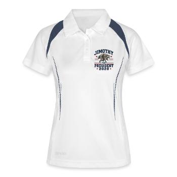 Jimothy as President 2028 - Women's Polo breathable - white/navy - Front