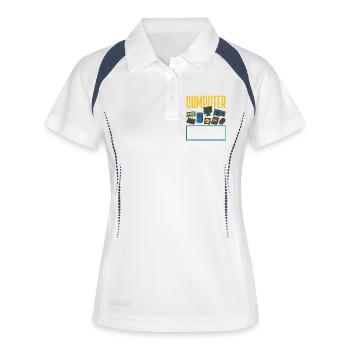 Computer Flüsterer Informatiker - Frauen Polo atmungsaktiv - Weiß/Navy - Vorne