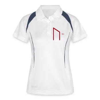Uruz rune named Red – Viking Futhark Norse - Women's Polo breathable - white/navy - Front