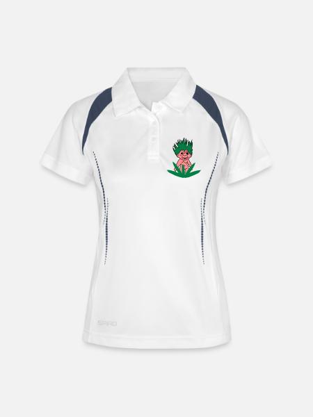 Troll yourself out! - Women's Polo breathable - white/navy