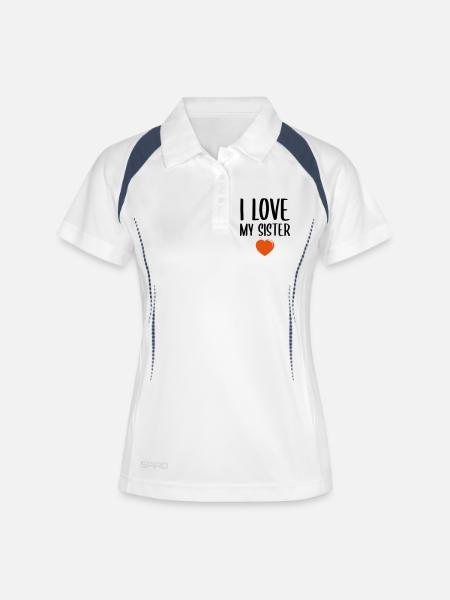 I love my sister - Women's Polo breathable - white/navy