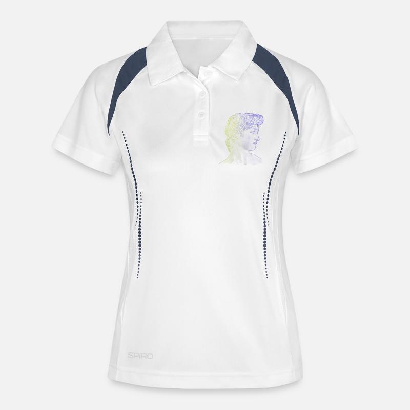 David Michelangelo - Women's Polo breathable - white/navy