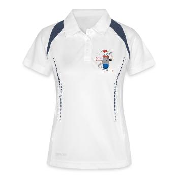 Merry Christmas, Advent - Frauen Polo atmungsaktiv - Weiß/Navy - Vorne