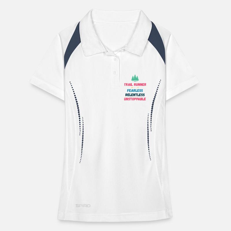 Trail Runner - Fearless. Relentless. Unstoppable. Women's Polo breathable