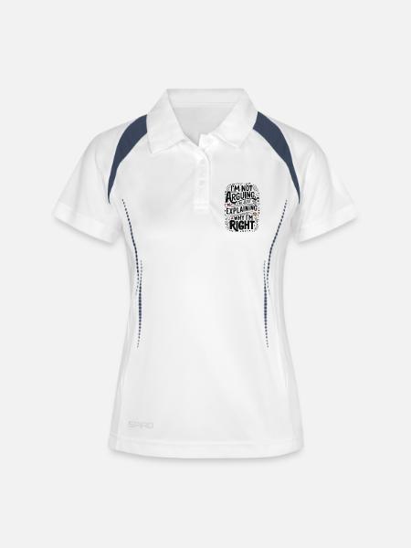 Funny quote - Women's Polo breathable - white/navy