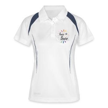 LGBTQ Pride Month - Love is Love - Women's Polo breathable - white/navy - Front