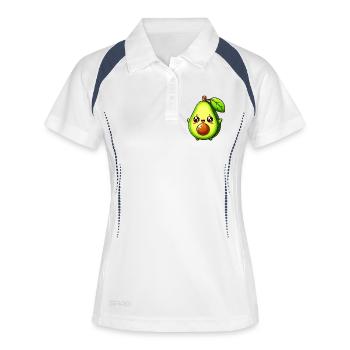 Avocado - Frauen Polo atmungsaktiv - Weiß/Navy - Vorne