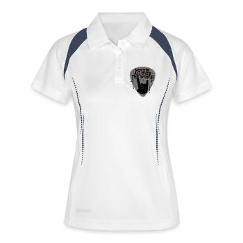 Rock'n'Roll - Frauen Polo atmungsaktiv - Weiß/Navy - Vorne