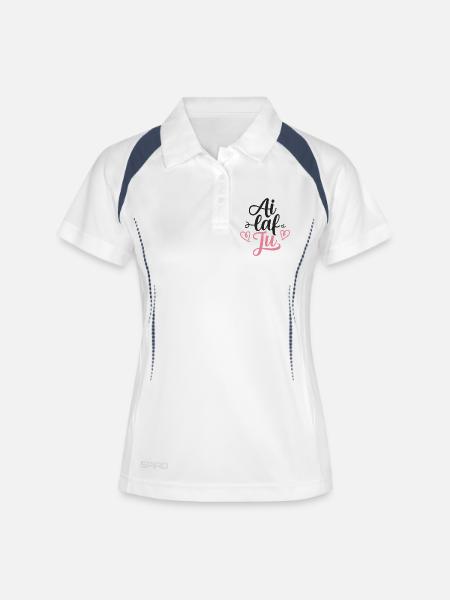 i laf ju - Women's Polo breathable - white/navy