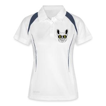 Dog on holiday - Women's Polo breathable - white/navy - Front