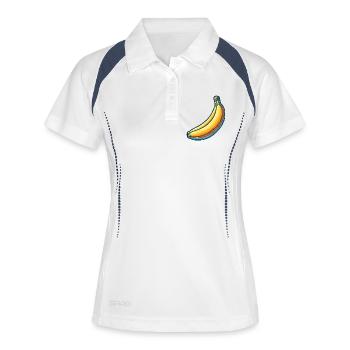 Energizing Banana in Art Style - Women's Polo breathable - white/navy - Front