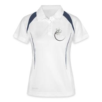 Tara Luova Dress and more - Frauen Polo atmungsaktiv - Weiß/Navy - Vorne